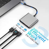 3 in 1 Type-C Hub to USB 3.0 + 4K HDMI + 100W PD